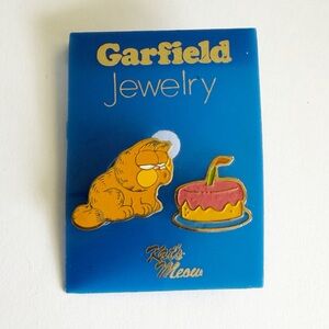 Vintage Garfield Cat Cake Kat's Meow Collection Pin Set